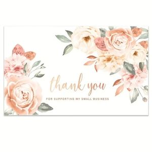 ❣️ 30 Thank You Cards for Supporting my Small Business Notes Floral